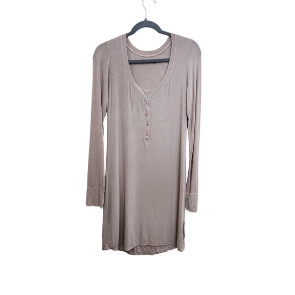 REVOLVE Michael Lauren Dresses & Skirts - NWT REVOLVE Michael Lauren Tan Cream Long Sleeve Henley Dress Size Large